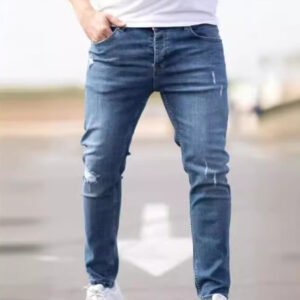 Personality Denim Skinny Jeans For Men