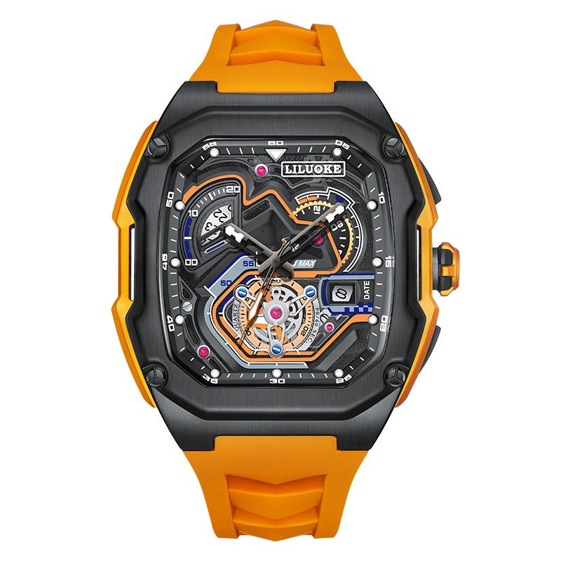 Three-Dimensional Hollow Waterproof Luminous Sports Multifunction Quartz Watch - Image 4