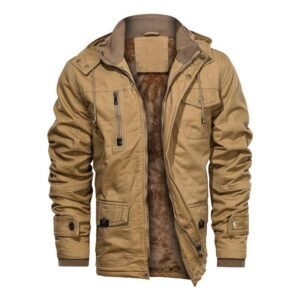 Fashionable Extra-thick Fleece-lined Men's Work Jacket