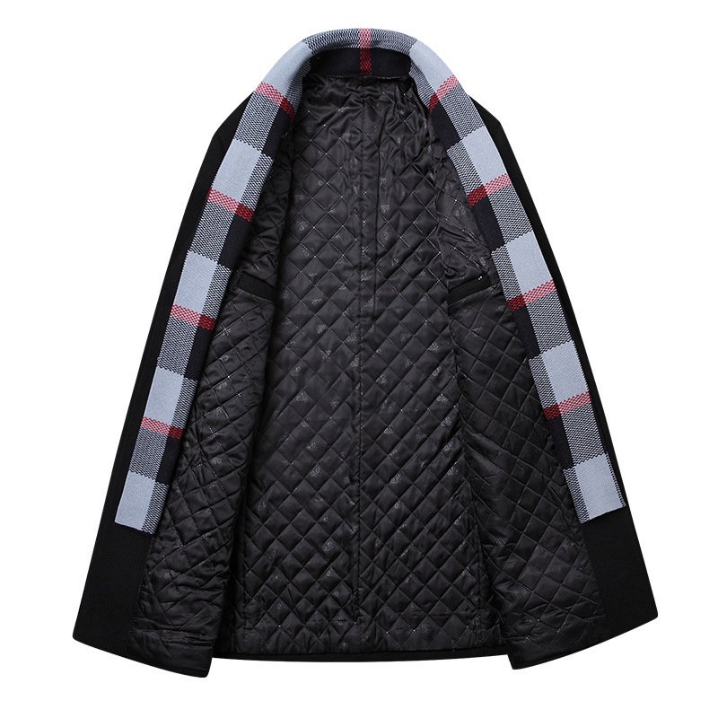 Men's Lapel Casual Suit Jacket With Wool Scarf - Image 5